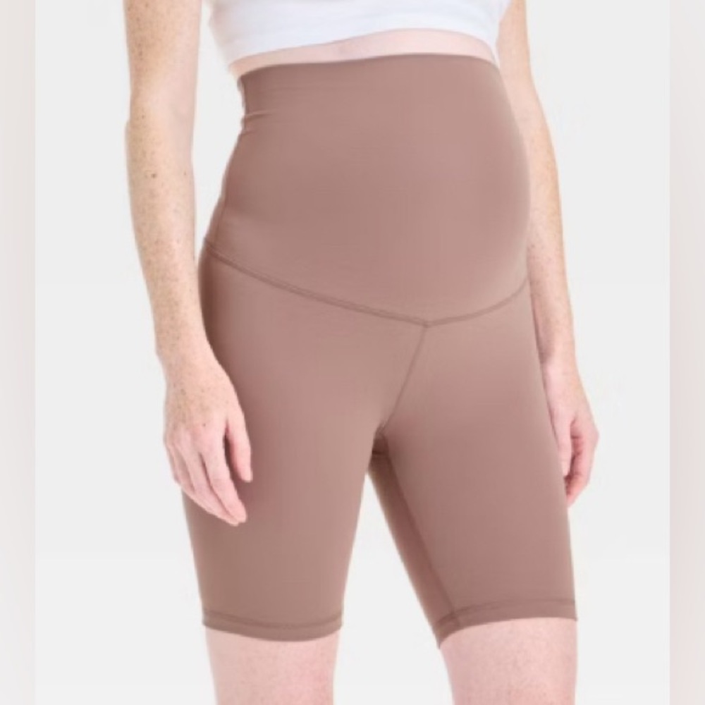 NWT Isabel Over Belly High-Rise Active Maternity Bike Shorts -bundle of 3 - Picture 2 of 9
